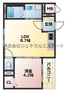 グランディール錦町【3階】の間取り