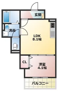 レジーナ寝屋川【205号室】の間取り