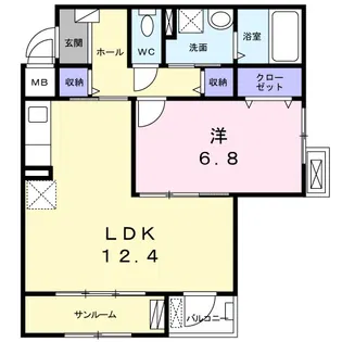 パークサイド・フィオーレ【3階】の間取り