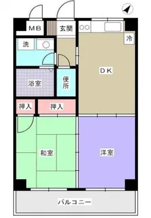 シャトル江波【401号室】の間取り