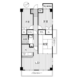 天衣中筋【2階】の間取り