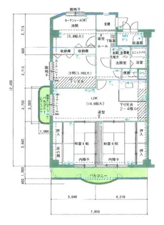 星和地所牛田コーポラス E棟【3階】の間取り