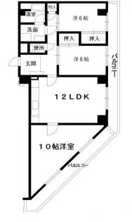ビアビアンカマツヲ【6階】の間取り
