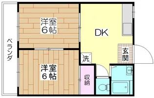2DKの間取り画像