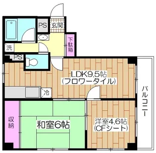 明陽【3階】の間取り
