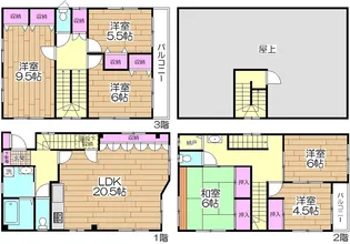 東京都足立区竹の塚2丁目【一戸建】の間取り