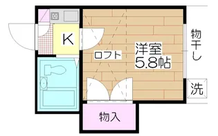 パレスコーリューB棟【2階】の間取り