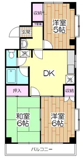 サンハイツ東恒【3階】の間取り