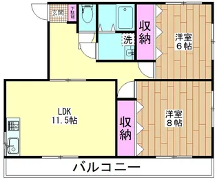 アビ・フラテランツァ【2階】の間取り