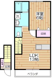 ウッド・ヴィレッジ遊馬【2階】の間取り