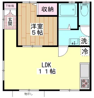 ホワイトハイツ【1階】の間取り