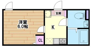ベルテイン関原【3階】の間取り