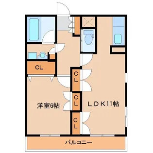 ミズキハウス【201号室】の間取り