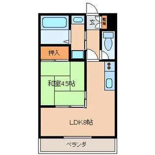 モネスポワール【102号室】の間取り