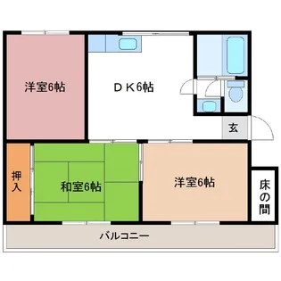 エアポートマンション【2階】の間取り