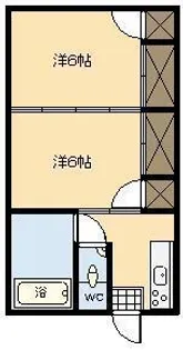 奥野アパート【201号室】の間取り