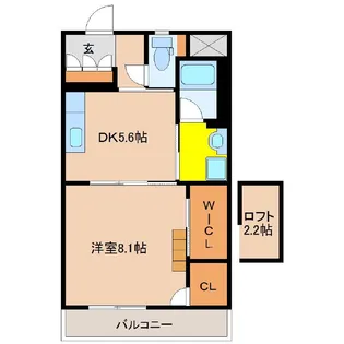 ラ・フォルテ野中【105号室】の間取り