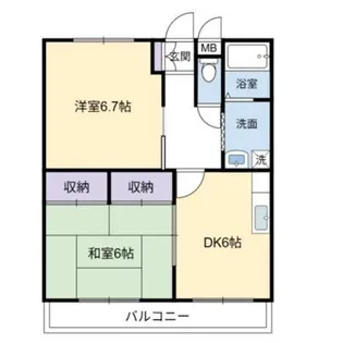 冨田マンション【302号室】の間取り