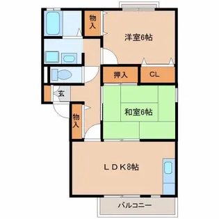 シンシアン B【201号室】の間取り