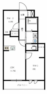 OTTO【Ⅲ-1号室】の間取り