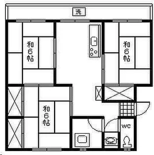 村田コーポ【305号室】の間取り