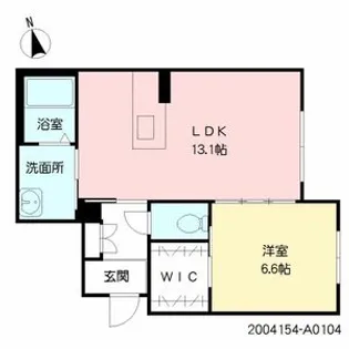 シャーメゾン出来島【A0104号室号室】の間取り