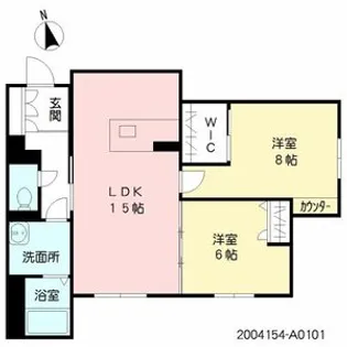 シャーメゾン出来島【A0101号室号室】の間取り