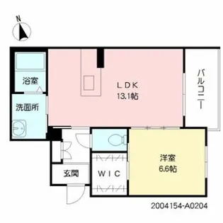 シャーメゾン出来島【A0204号室号室】の間取り
