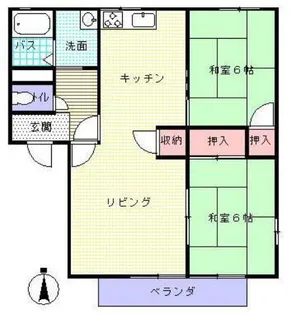 コアコートファミール【B 201号室】の間取り