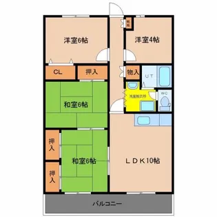 ルミエール吉村B棟【202号室】の間取り