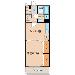 ミアカーサ大橋【403号室】の間取り