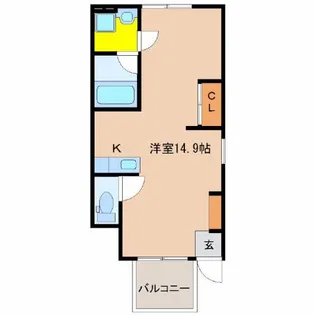 フェリス大工町【101号室】の間取り