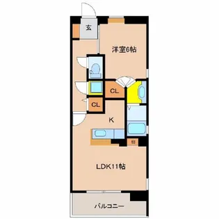 EXESS Arc【605号室】の間取り