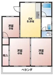 メゾンド長友【101号室】の間取り