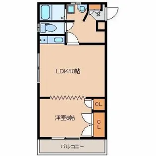 ファーストライフ松橋【406号室】の間取り