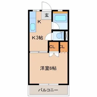 コーポSK【210号室】の間取り