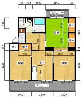 コーポラスコダマ【201号室】の間取り