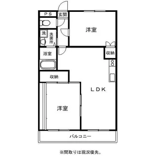 サンライズ清武【205号室】の間取り