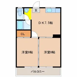リヴェール阿波岐【303号室】の間取り