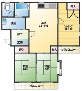 アメニティマンション【102号室】の間取り