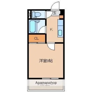 柳丸コーポ北棟【609号室】の間取り