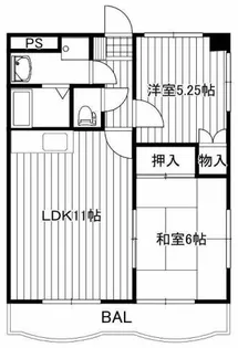 ラ・ルミエール永楽【203号室】の間取り