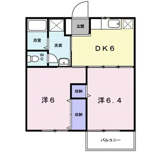 サンテラス窪 B【2階】の間取り