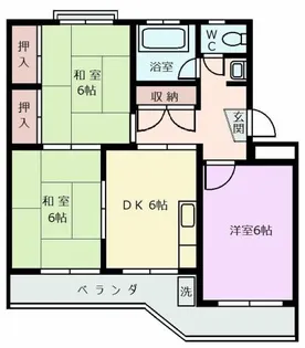 野中コーポ【102号室】の間取り
