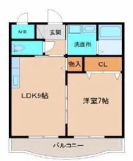 プランドール井之上【206号室】の間取り