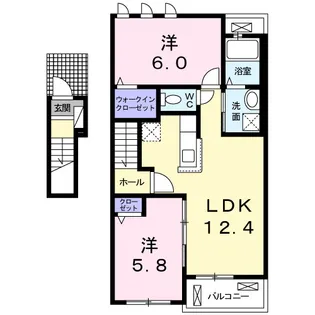 ハッピーメゾンⅦ A【2階】の間取り