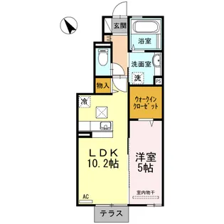 セジュールひより【105号室】の間取り