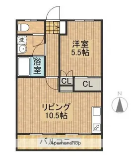 ぐらんしゅーる・A【105号室】の間取り