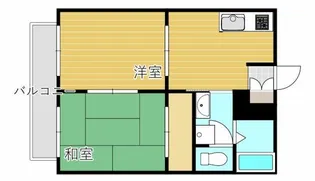フレグランス花山手【101号室】の間取り