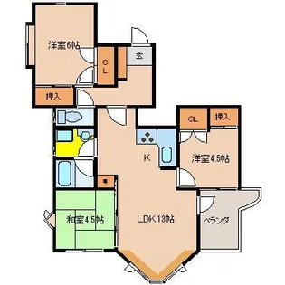 TKH−Ⅱ【301号室】の間取り